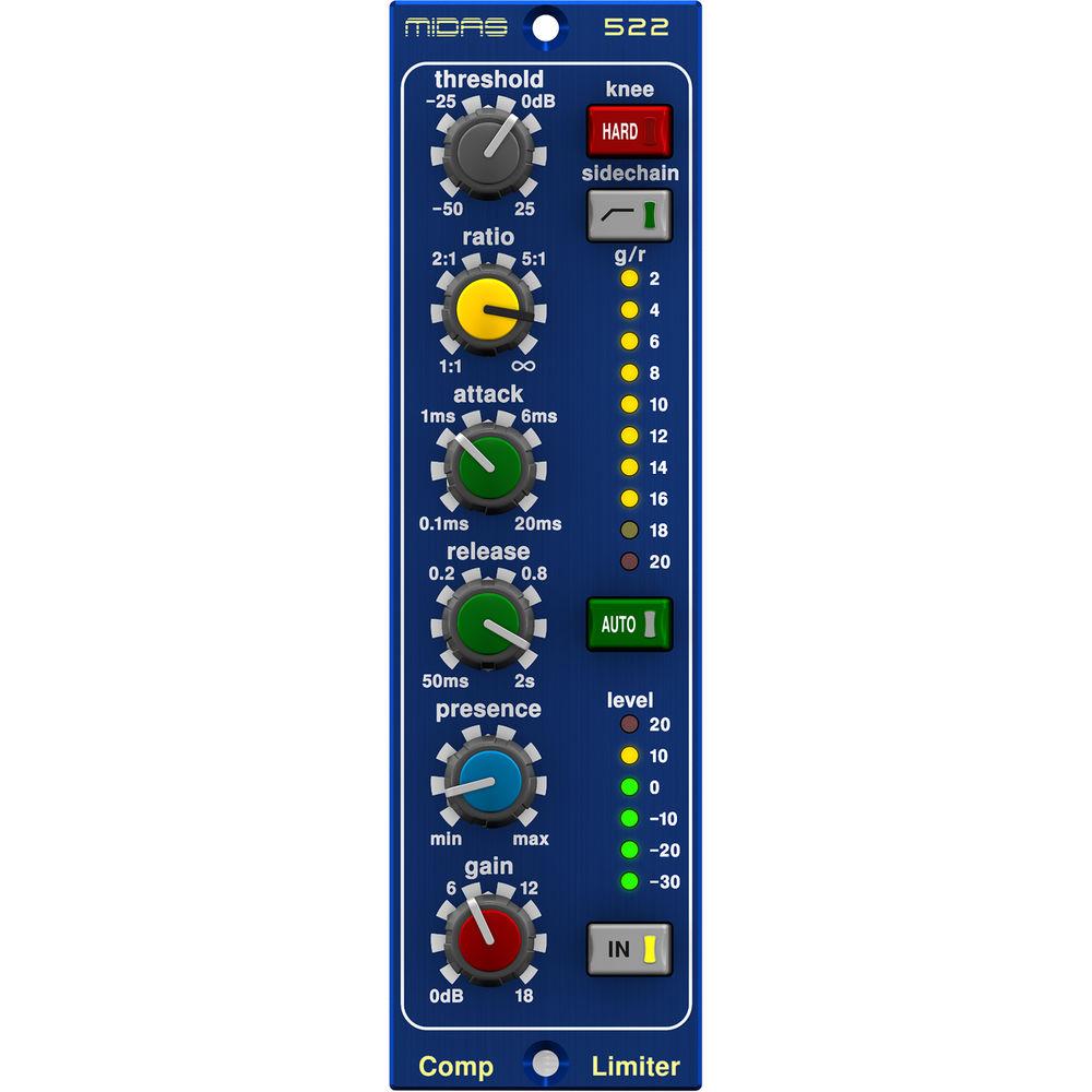 Midas 522 Compressor Limiter 500 Series with Dynamic Presence Control