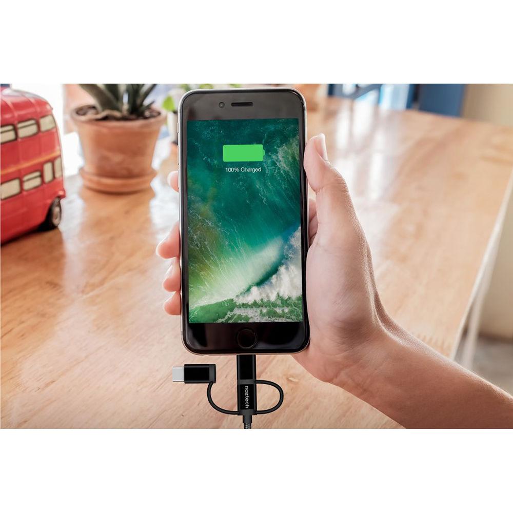 Naztech Braided 3-in-1 Hybrid USB Cable