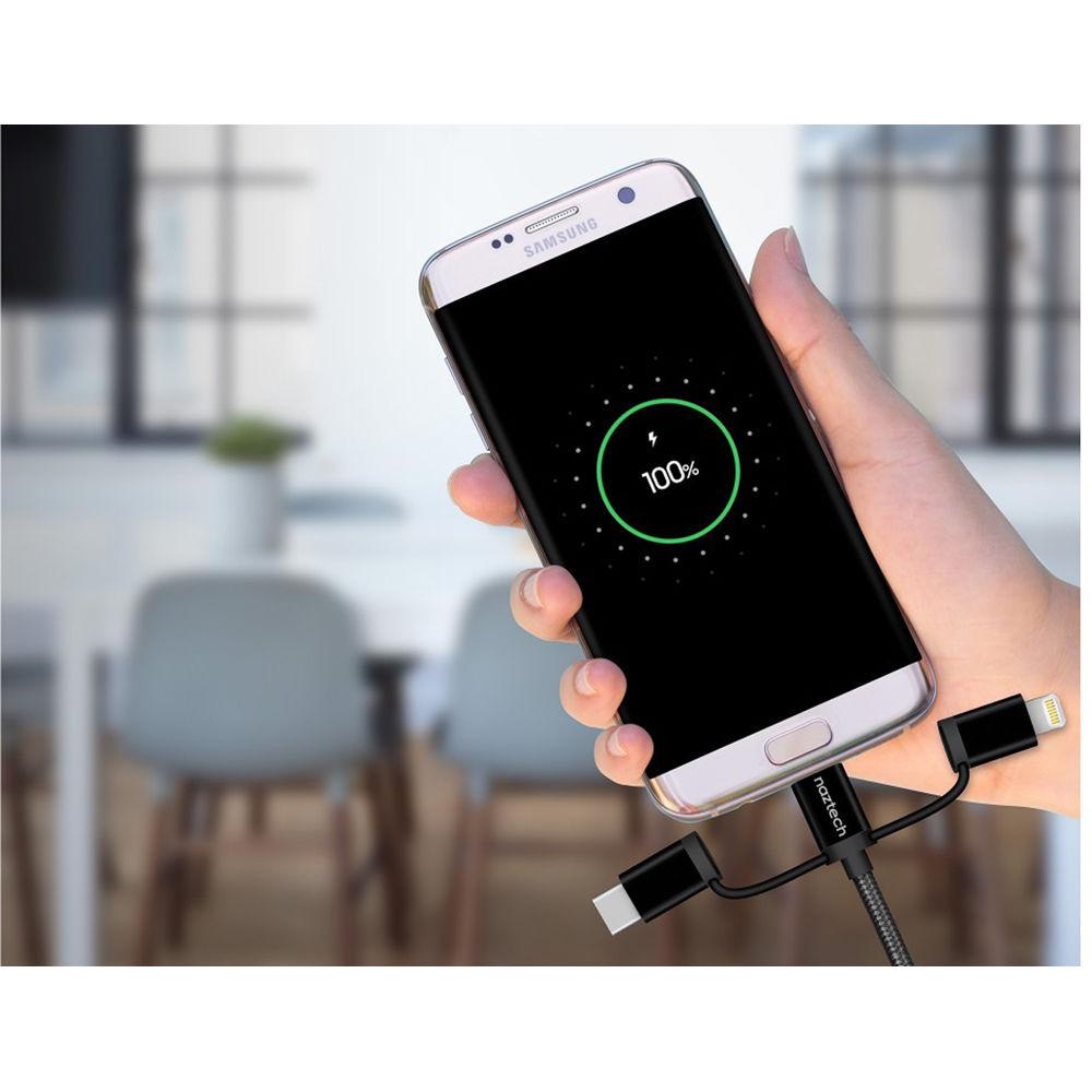 Naztech Braided 3-in-1 Hybrid USB Cable