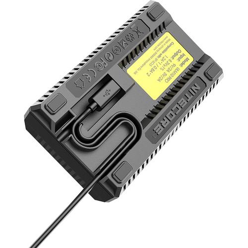 Nitecore ULM10 PRO Dual-Slot USB QC Charger for BP-SCL5 Lithium-Ion Batteries