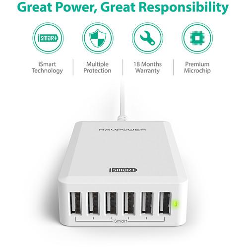RAVPower 6-Port USB Charging Station