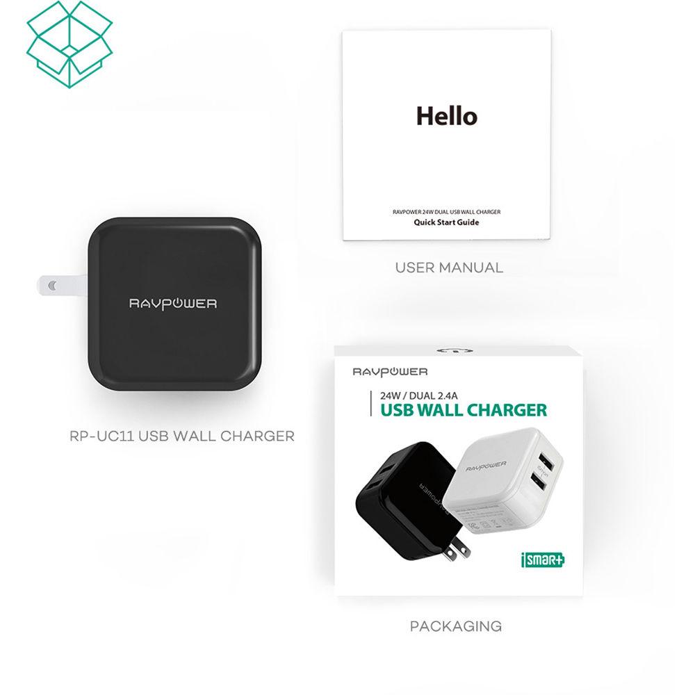 RAVPower Dual-Port USB Wall Charger