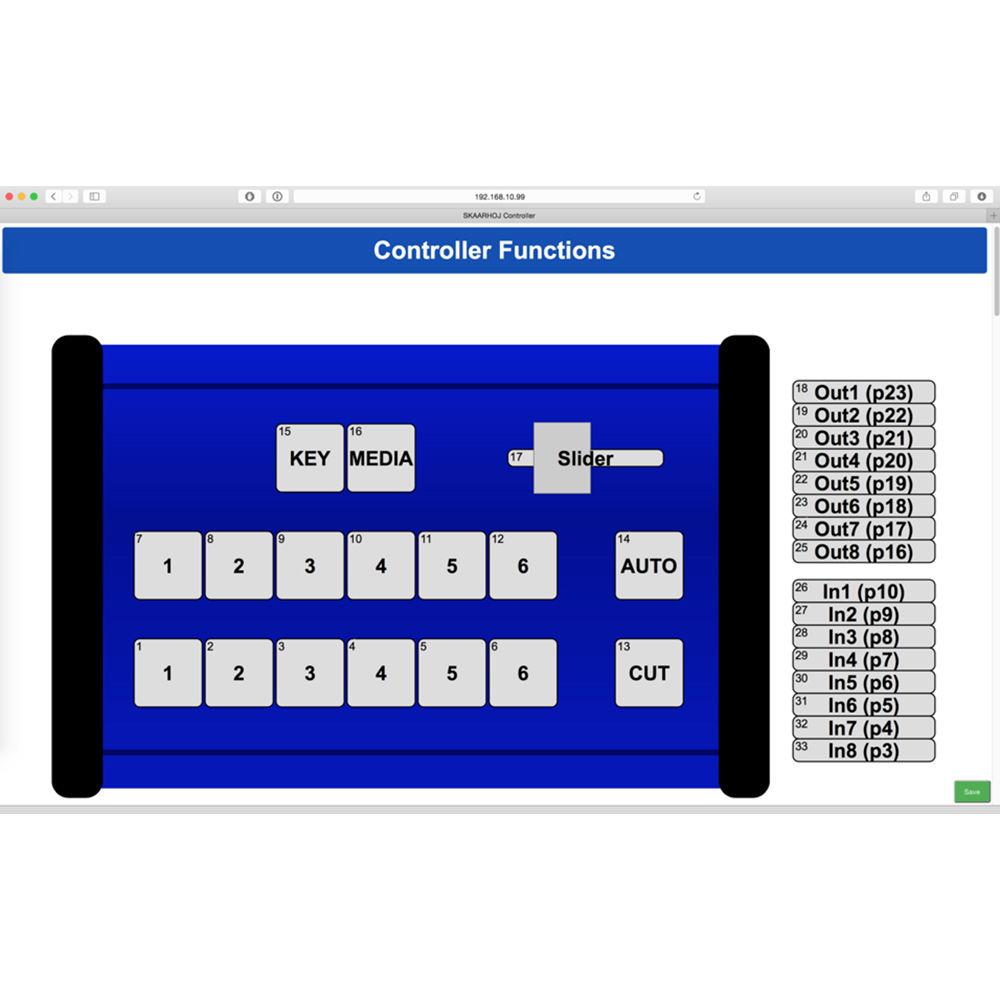 SKAARHOJ E21-TVS MII Pocket Controller with Optional GPI