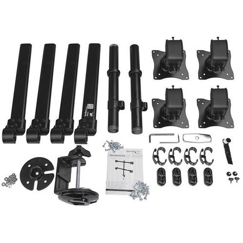 StarTech Desk Mount Steel Quad Monitor Arm for 13" to 27" Monitors