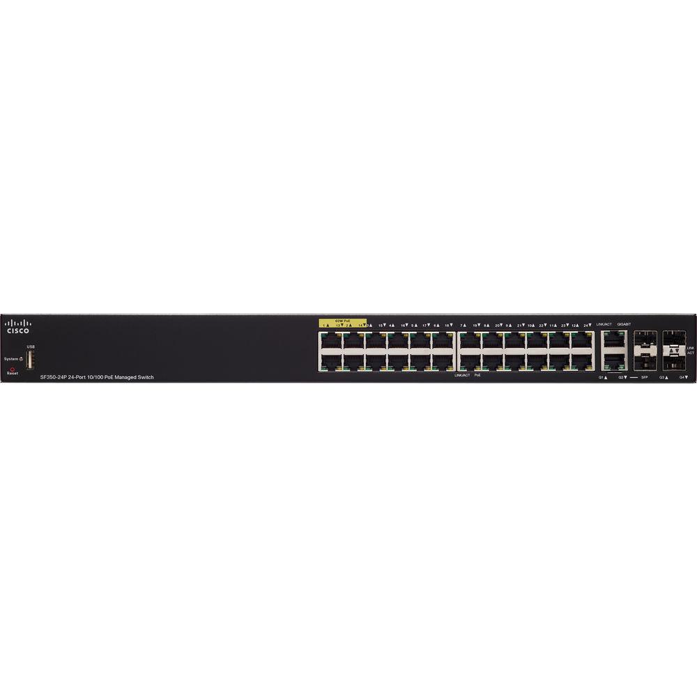 Cisco SF350-24P 350 Series 24-Port PoE Managed 10 100 Mb s Ethernet Switch