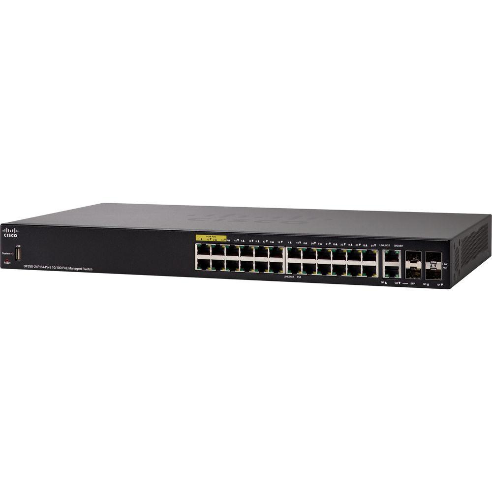 Cisco SF350-24P 350 Series 24-Port PoE Managed 10 100 Mb s Ethernet Switch