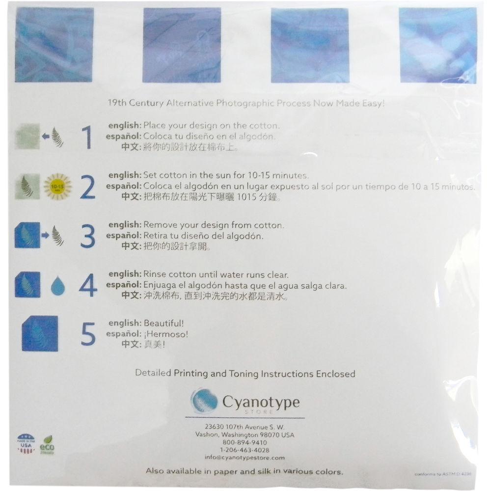 Cyanotype Store Cyanotype Cotton Squares - 6 x 6"