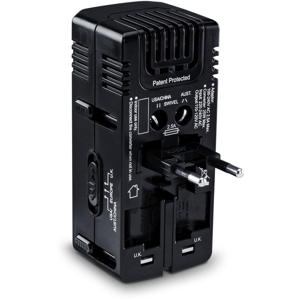 CyberPower TRB1A2 Single Outlet All-In-One Travel Converter and Adapter
