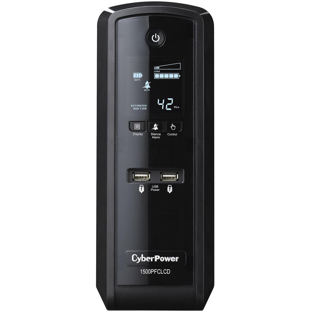 CyberPower UPS SYSTEM-1500VA 900W,Pure Sine Wave,Nema 5-15P,5