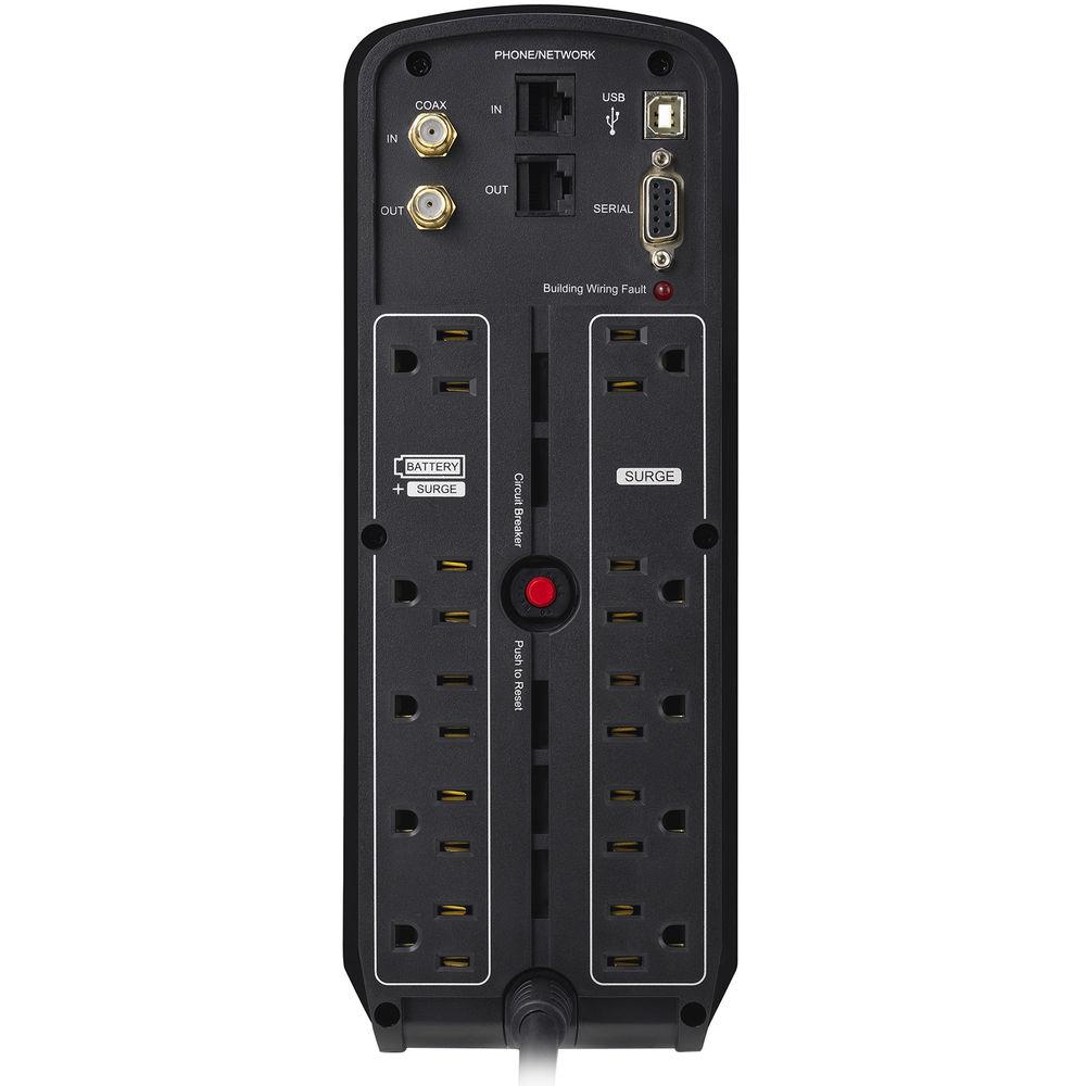 CyberPower UPS SYSTEM-1500VA 900W,Pure Sine Wave,Nema 5-15P,5