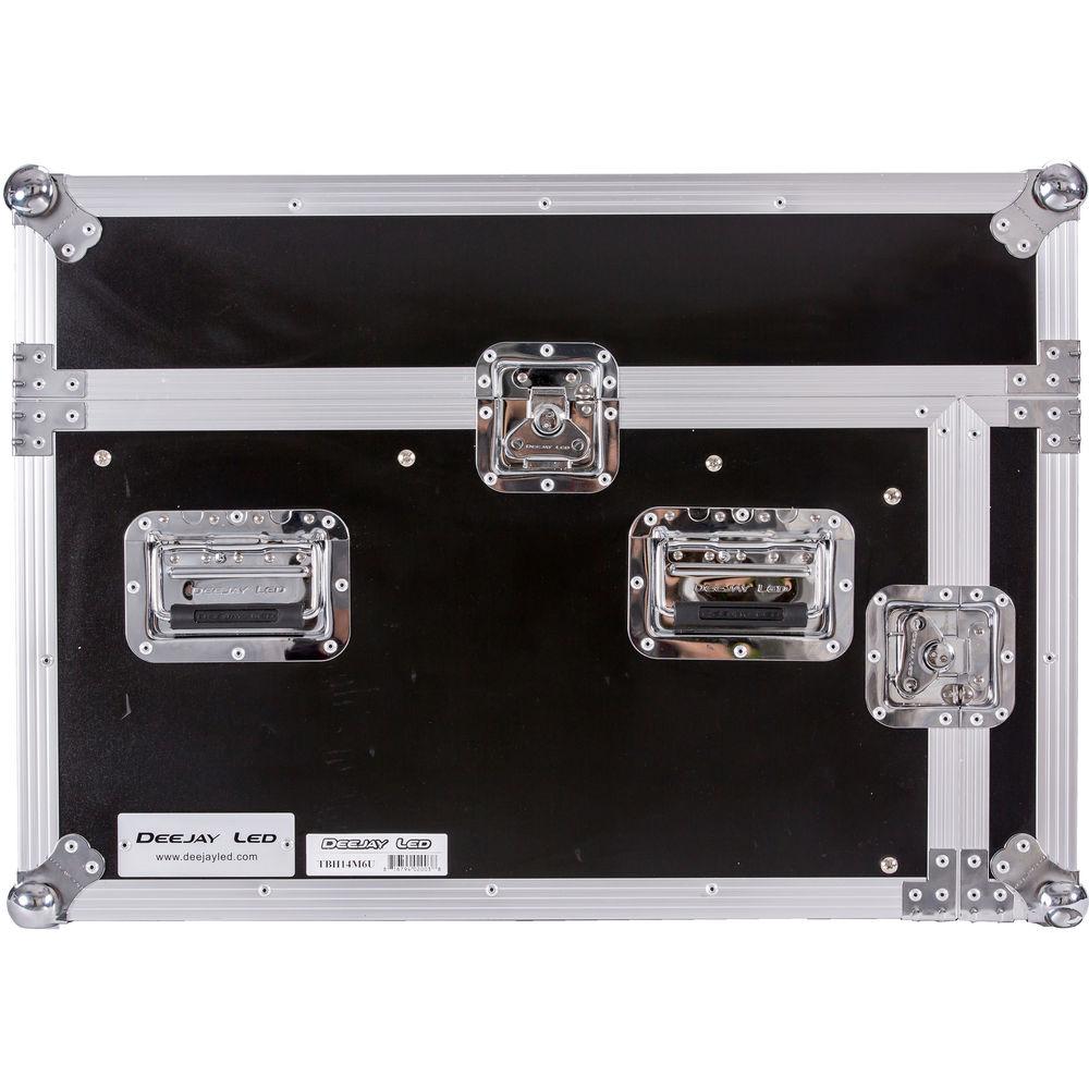 DeeJay LED 14 RU Slant Mixer Rack 6 RU Vertical Rack System with Full AC Door