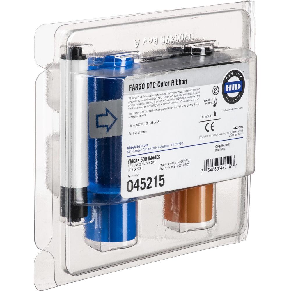 Fargo ECO YMCKK Professional-Series Ribbon for DTC4500e DTC4500 Card Printers