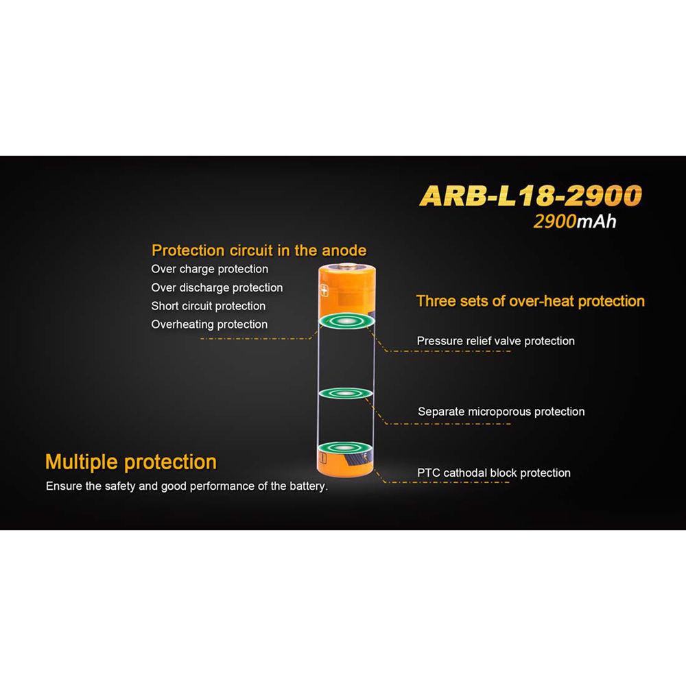 Fenix Flashlight 18650 Rechargeable Lithium-Ion Battery