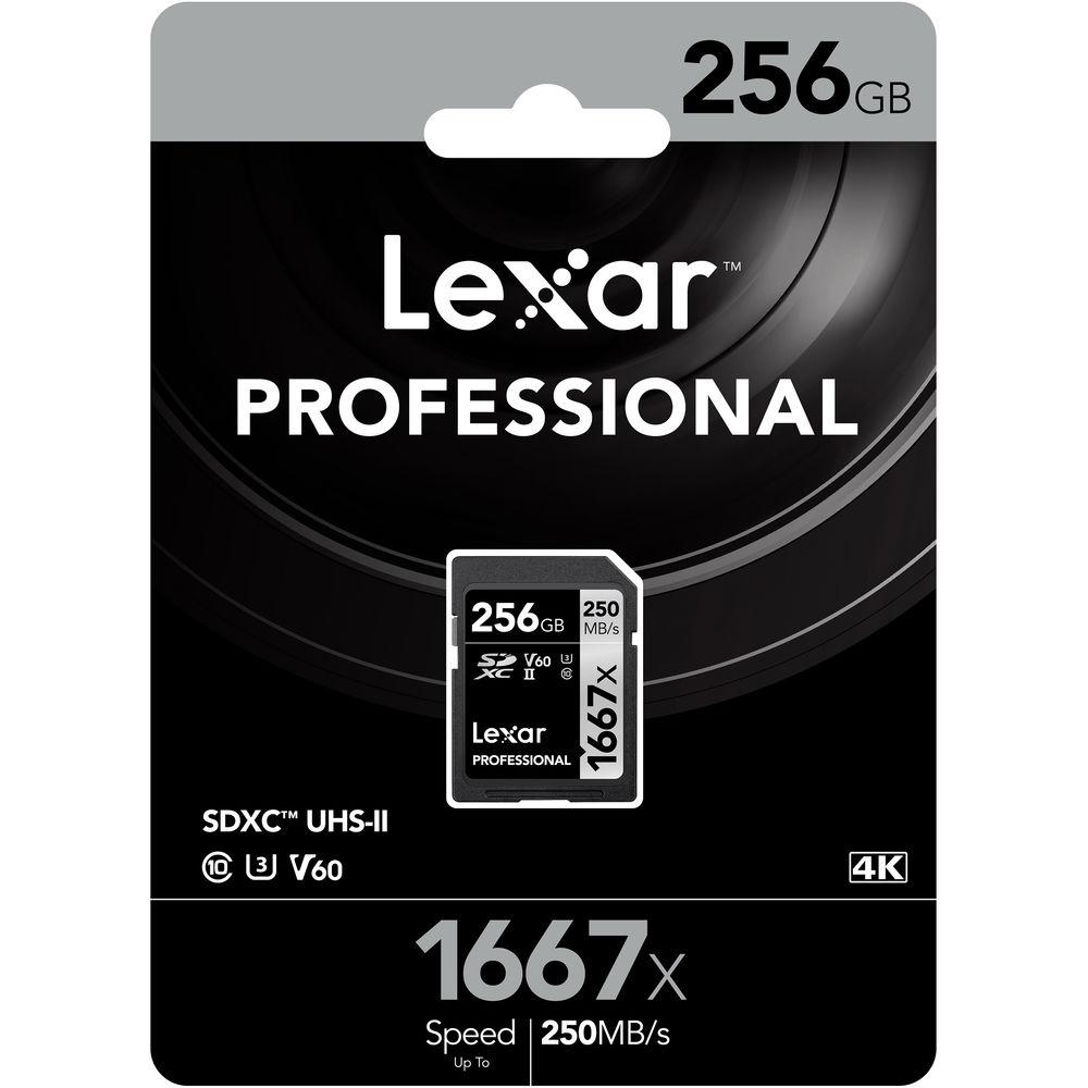 Lexar 256GB Professional 1667x UHS-II SDXC Memory Card
