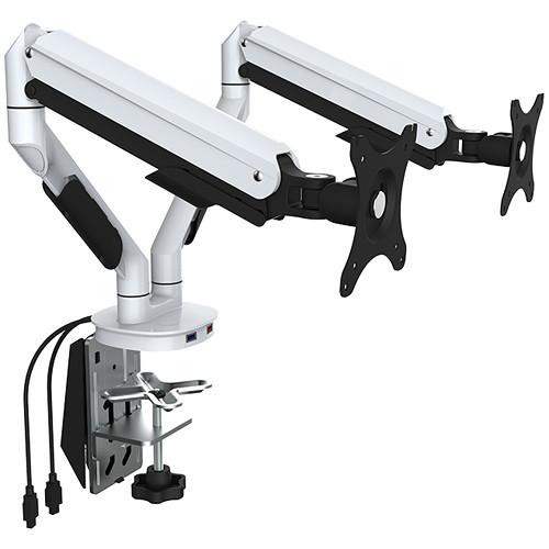 Loctek Q7D Dual Monitor Arm White