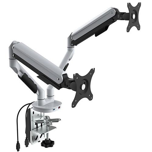 Loctek Q7D Dual Monitor Arm White