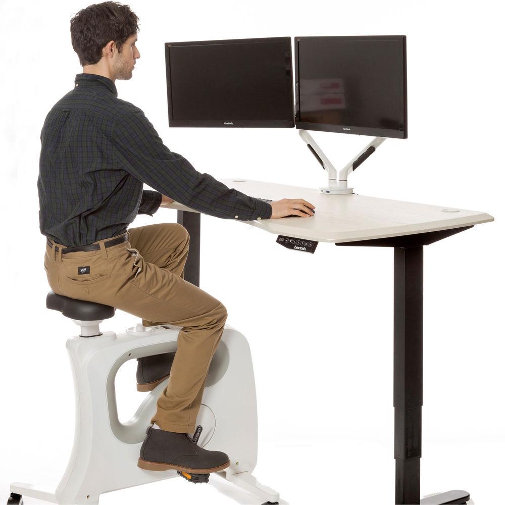 Loctek Q7D Dual Monitor Arm White