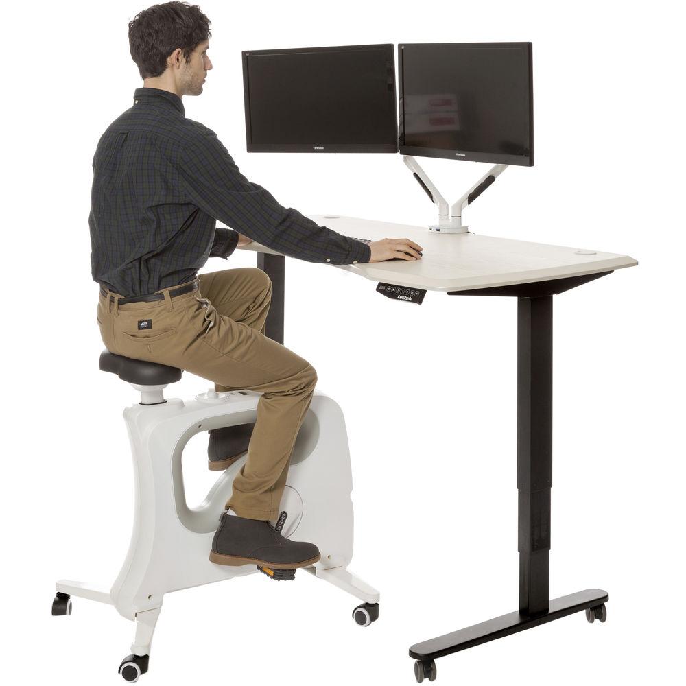 Loctek Q7D Dual Monitor Arm White