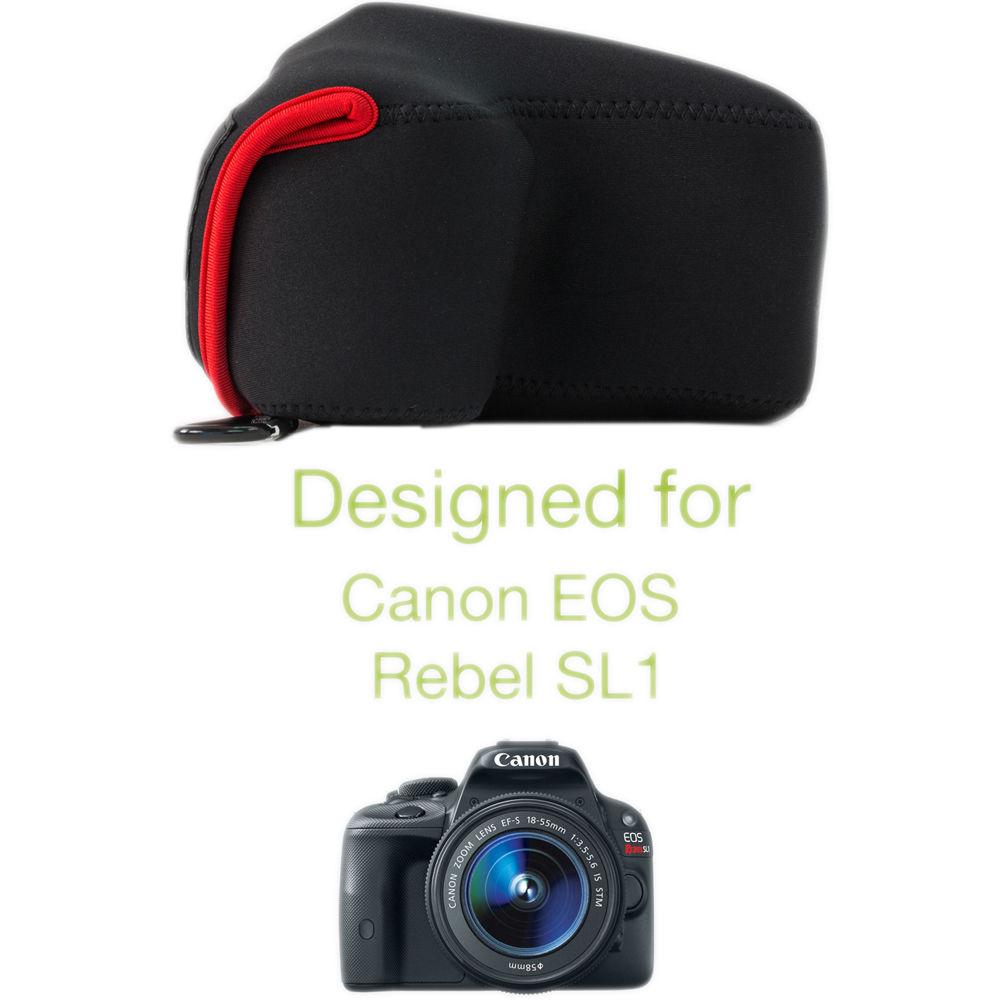 MegaGear MG1057 Ultra Light Neoprene Case with Carabiner for Canon EOS Rebel SL1 with 18-55mm