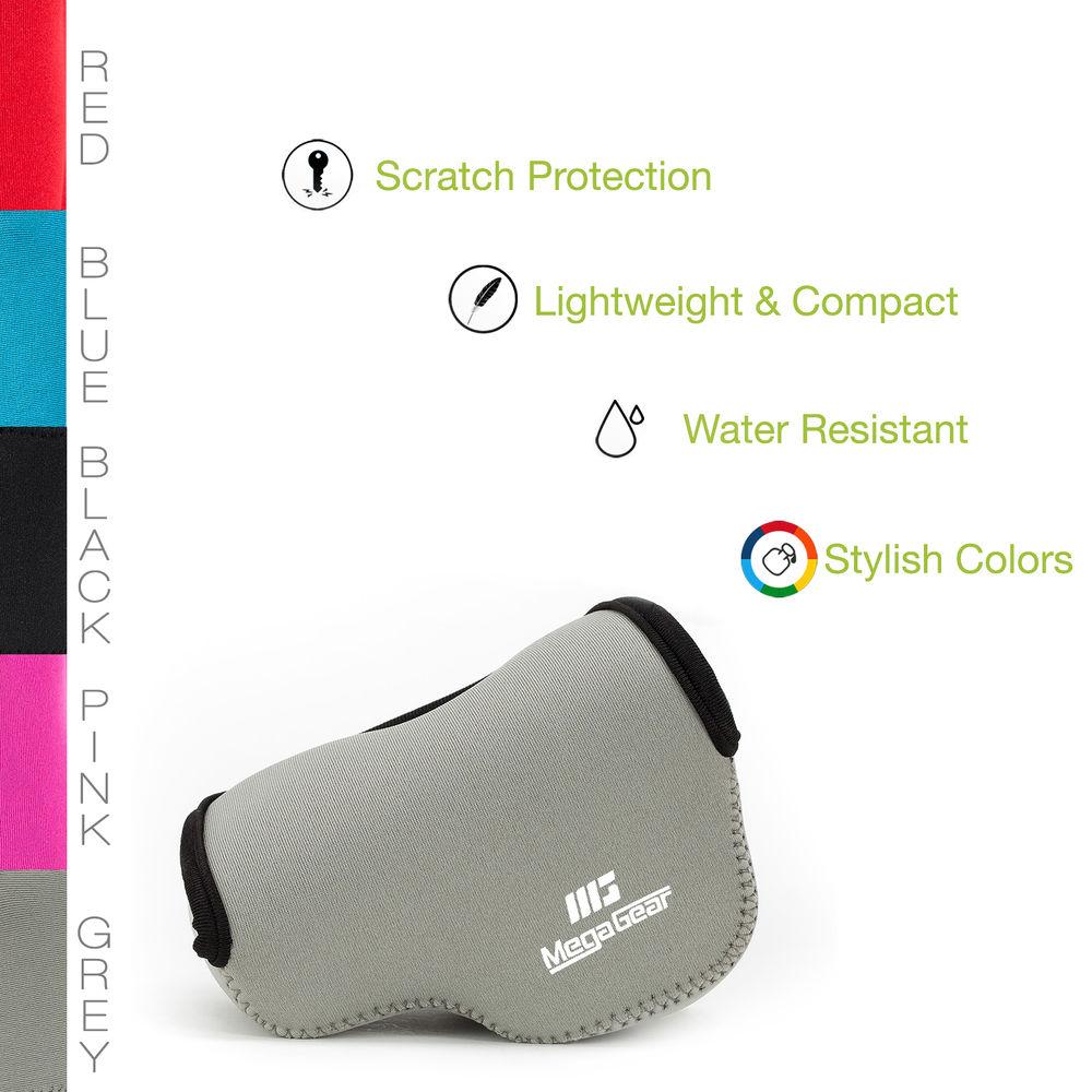 MegaGear Ultra-Light Neoprene Case for Panasonic Lumix DC-GX850, DC-GF9, DMC-GF8, or DMC-GF7 with 12-32mm