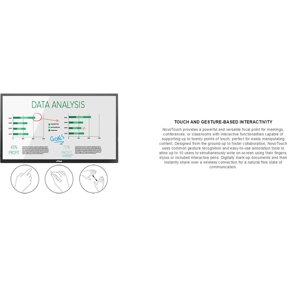 Vivitek NovoTouch LK8630i 86" 4K UHD Interactive LED Flat Panel Display