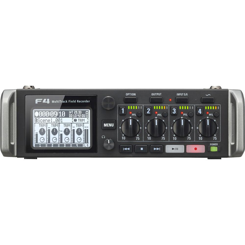 Zoom F4 Multitrack Field Recorder with Timecode - 6 Inputs 8 Tracks, Zoom, F4, Multitrack, Field, Recorder, with, Timecode, 6, Inputs, 8, Tracks