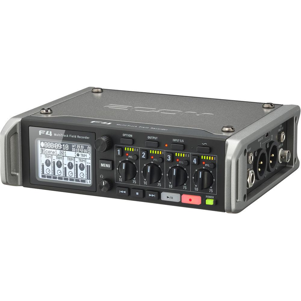 Zoom F4 Multitrack Field Recorder with Timecode - 6 Inputs 8 Tracks, Zoom, F4, Multitrack, Field, Recorder, with, Timecode, 6, Inputs, 8, Tracks