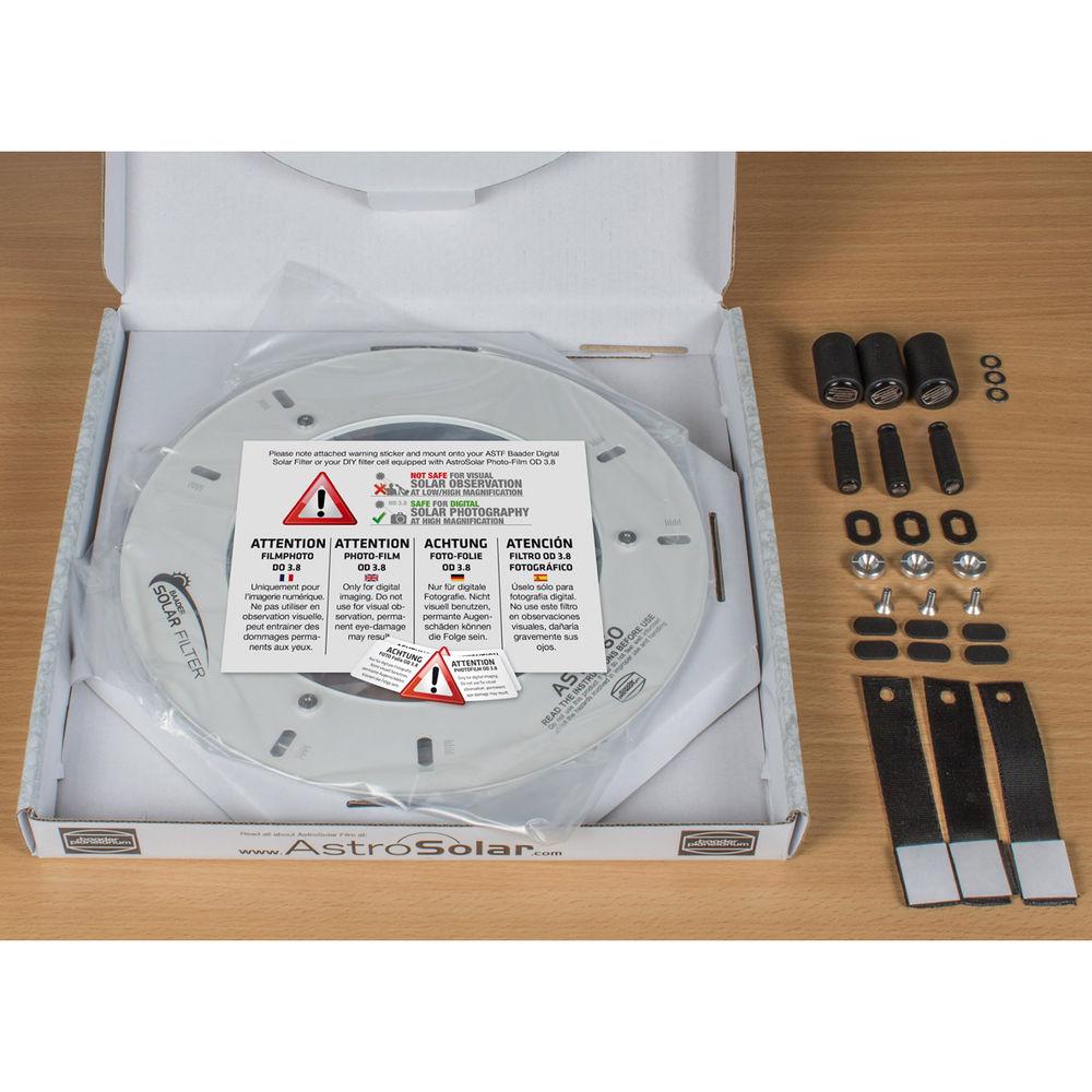 Alpine Astronomical 100mm Baader AstroSolar BDSF 3.8 White-Light Digital Solar Filter for Telescopes