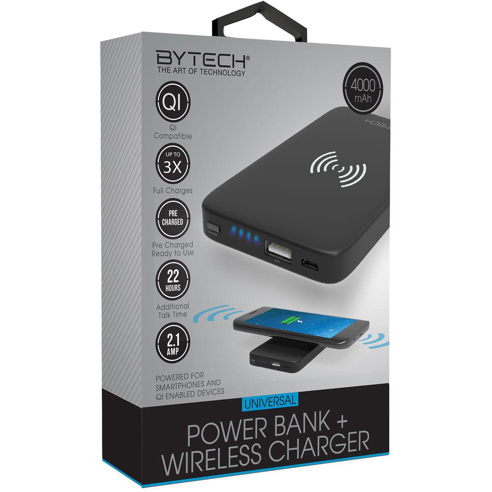 BYTECH 4000mAh Wireless Power Bank