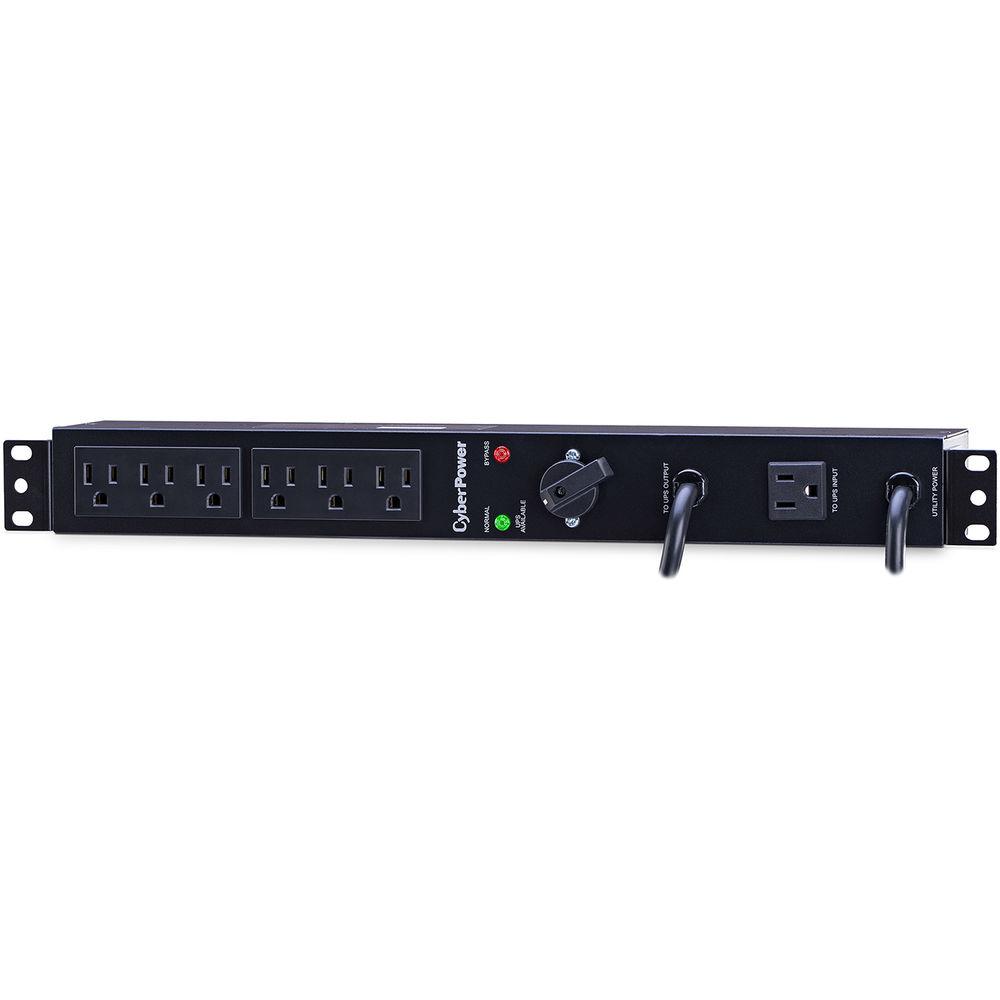 CyberPower Maintenance Bypass PDU 15 12A 100-120VAC 2 NEMA L5-15P 6 NEMA 5-15R
