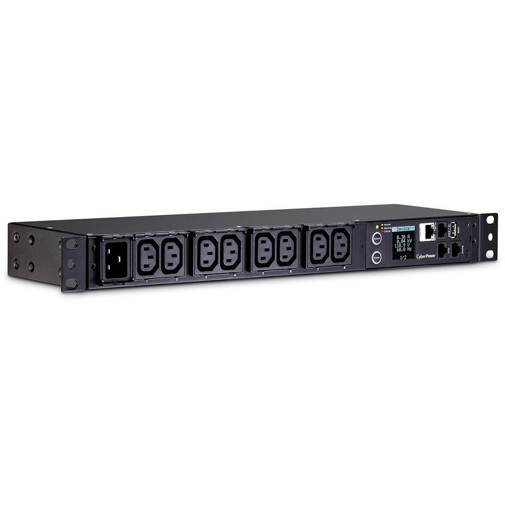 CyberPower Monitored PDU16A 100-240V 50-60HZ IEC-320 C20 PLUG 8-IEC-320-C19 Outlets 10