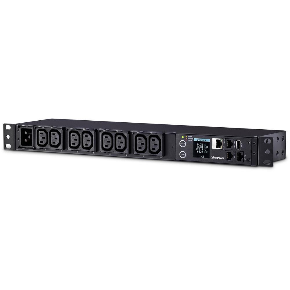 CyberPower Monitored PDU16A 100-240V 50-60HZ IEC-320 C20 PLUG 8-IEC-320-C19 Outlets 10