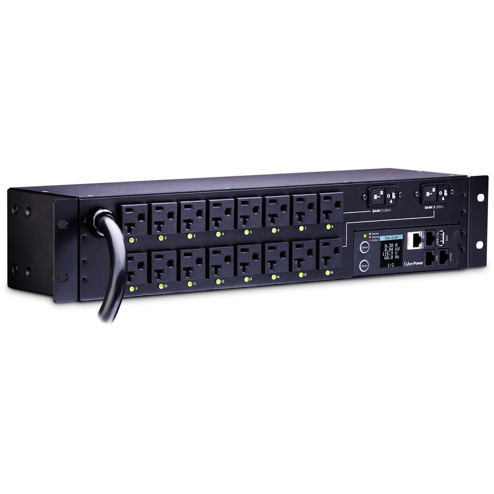 CyberPower Switched-by-Outlet Metered PDU24A 100- 120V NEMA L5-30P IN 16 NEMA 5-20R Outlets 12