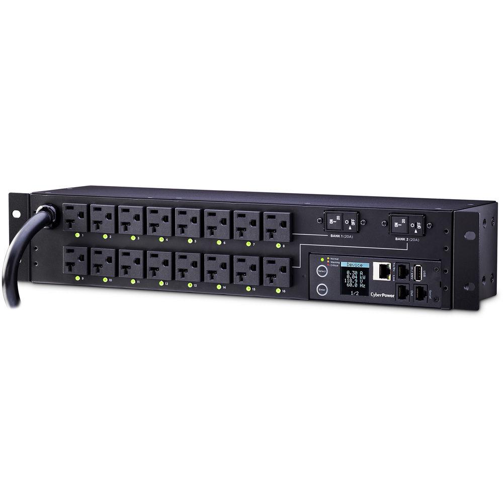 CyberPower Switched-by-Outlet Metered PDU24A 100- 120V NEMA L5-30P IN 16 NEMA 5-20R Outlets 12