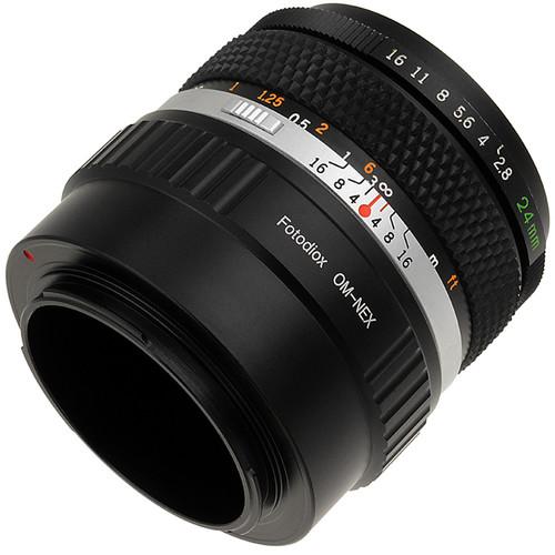 FotodioX Mount Adapter for Olympus OM-Mount Lens to Sony Alpha E-Mount Camera