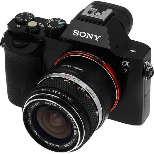 FotodioX Mount Adapter for Olympus OM-Mount Lens to Sony Alpha E-Mount Camera