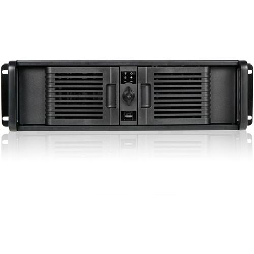 iStarUSA D-300-PFS Chassis with Front-Mounted ATX Power Supply & BPN-DE230SS-BLUE Trayless Hot-Swap Drives Cage