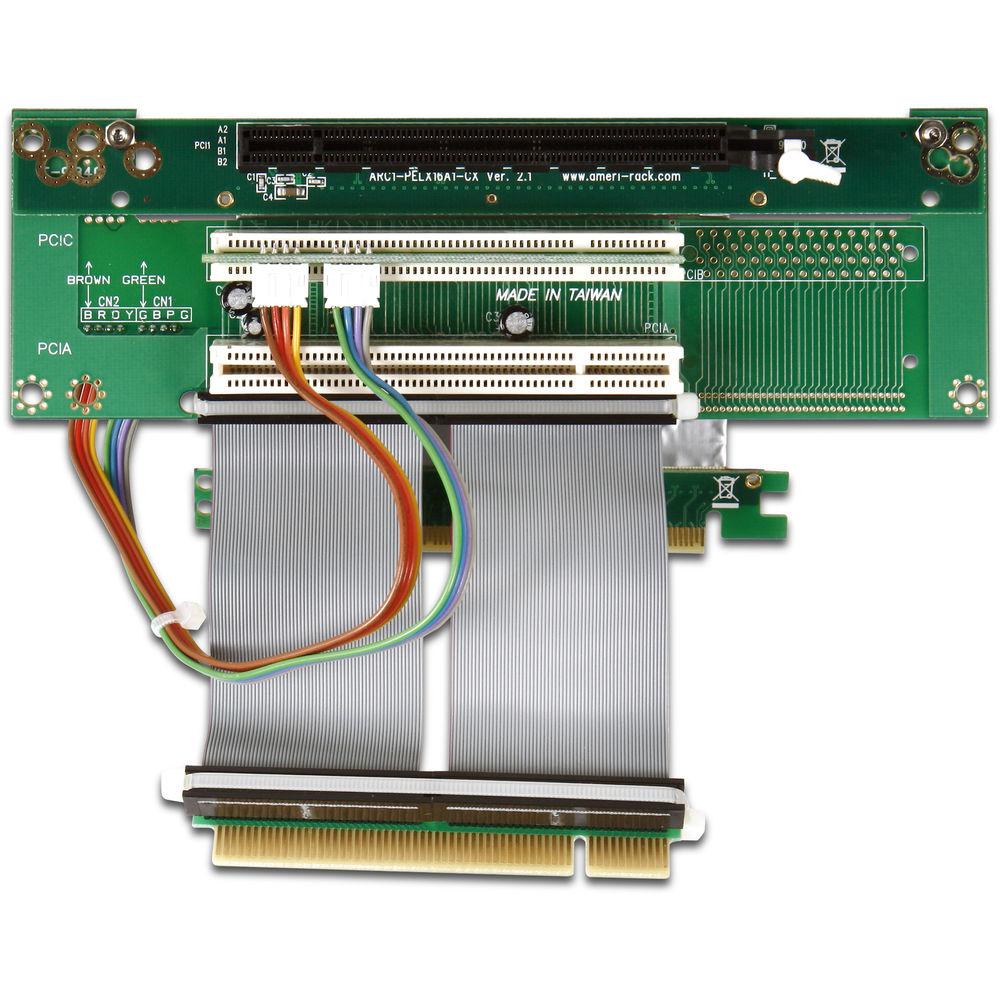 iStarUSA One PCIe x16 and Two PCI Riser Card with 2.75" Ribbon Cable