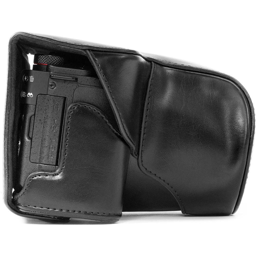 MegaGear Ever Ready PU Leather Camera Case with Strap for Canon PowerShot G3 X