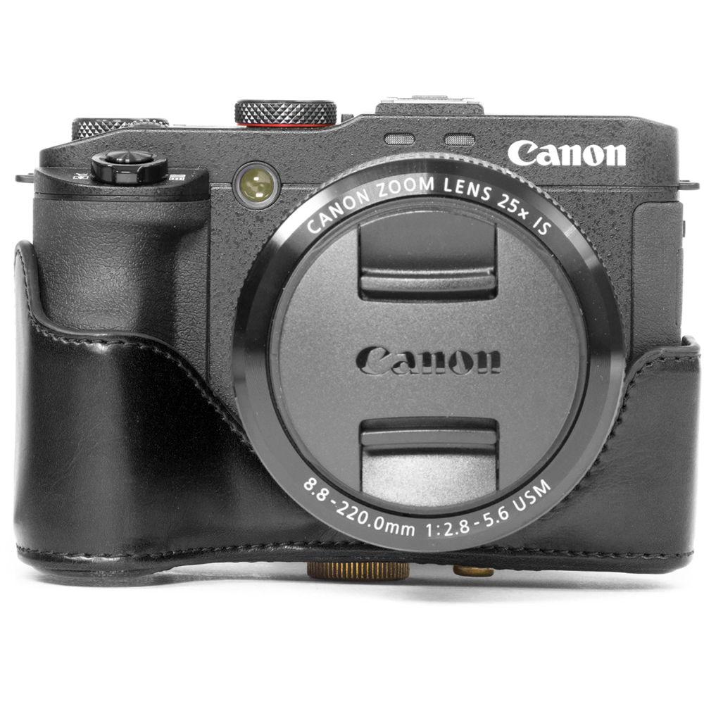 MegaGear Ever Ready PU Leather Camera Case with Strap for Canon PowerShot G3 X