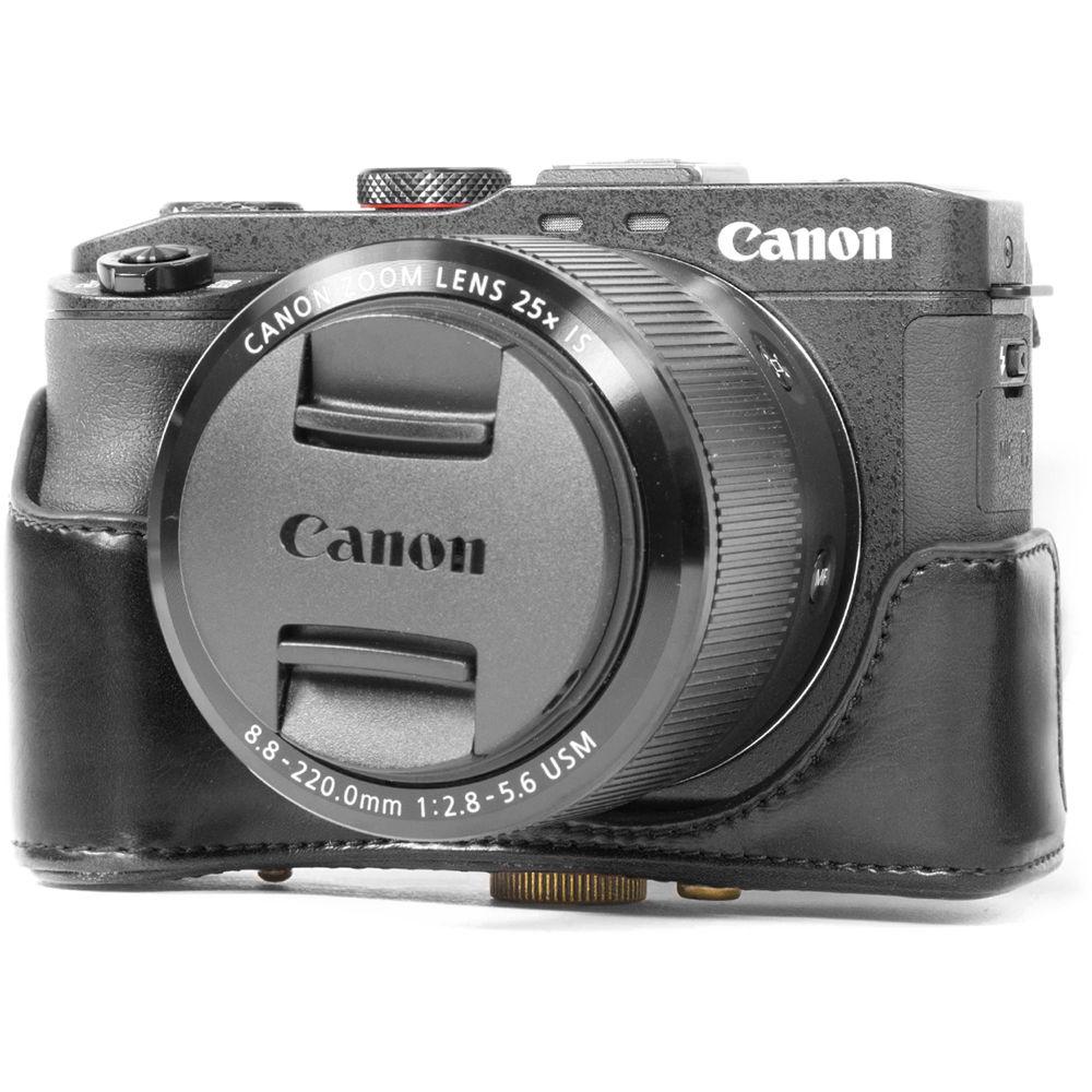 MegaGear Ever Ready PU Leather Camera Case with Strap for Canon PowerShot G3 X