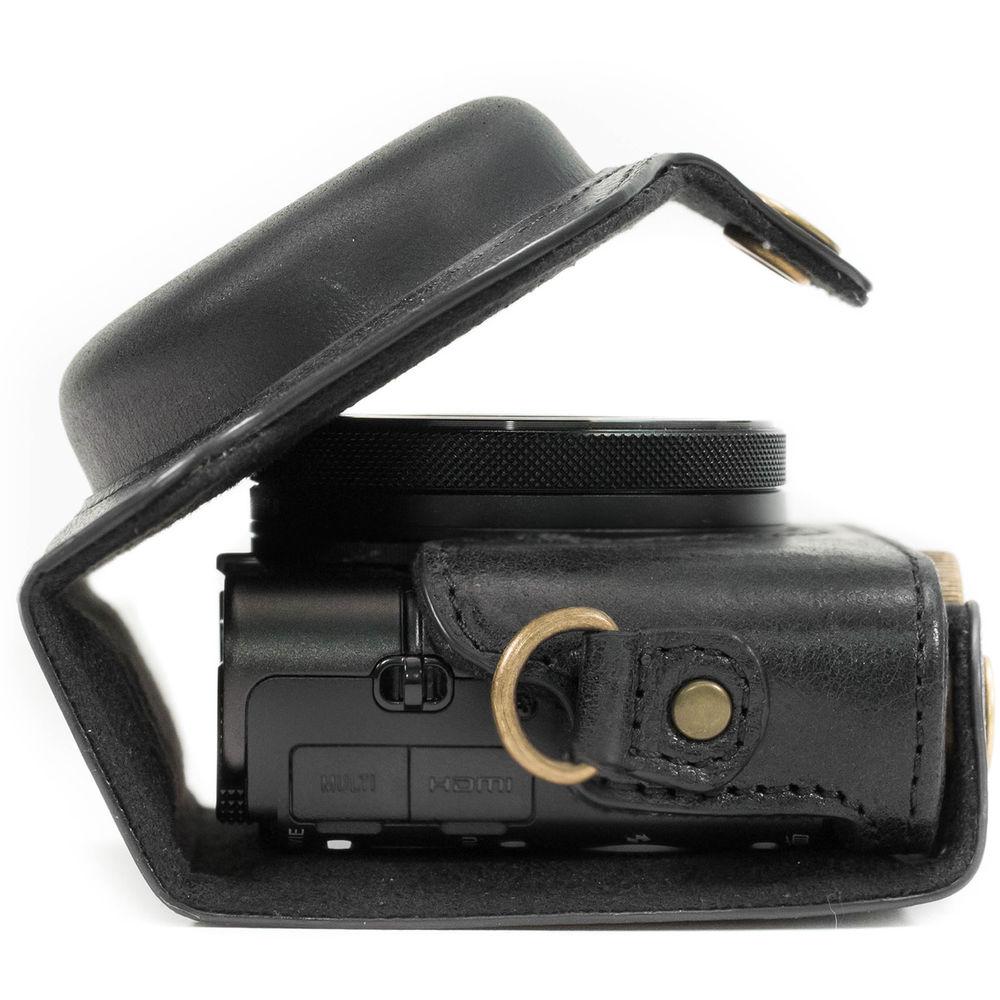 MegaGear Leather Camera Case with Strap for Sony DSC-RX100 VI, V & IV