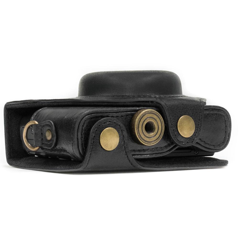 MegaGear Leather Camera Case with Strap for Sony DSC-RX100 VI, V & IV