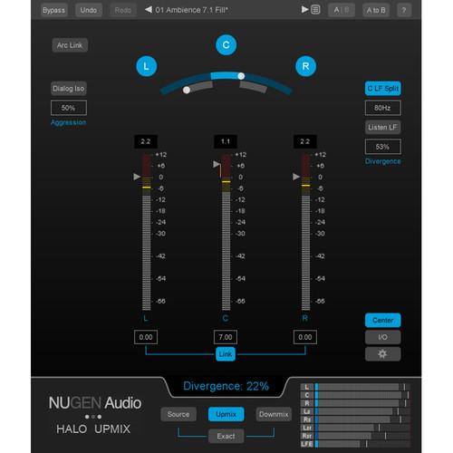 NuGen Audio Halo Upmix Stereo to Surround Upmixer Plug-In with 3D Immersive Extension