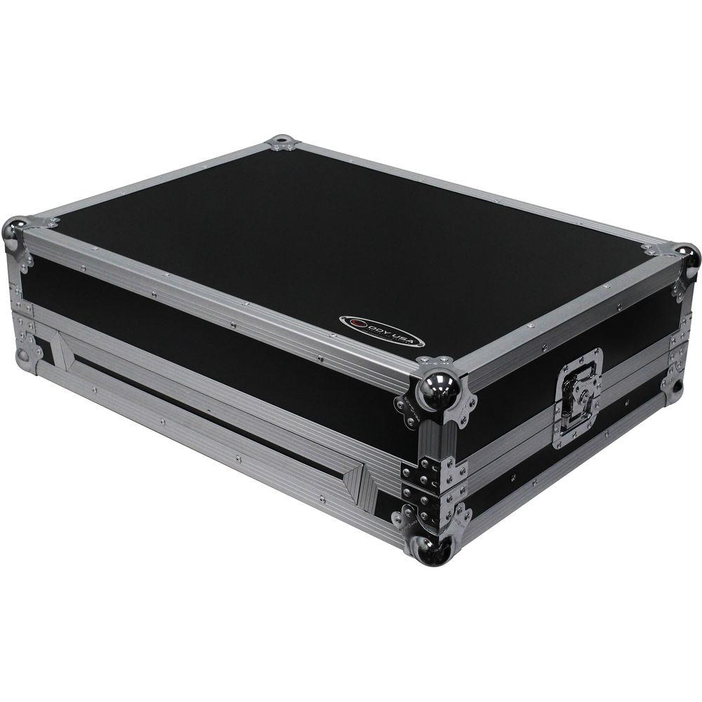 Odyssey Innovative Designs Flight Case with Removable V-Cut Front Access Panels & Glide Style Gear Platform for Denon MC7000 DJ Controller