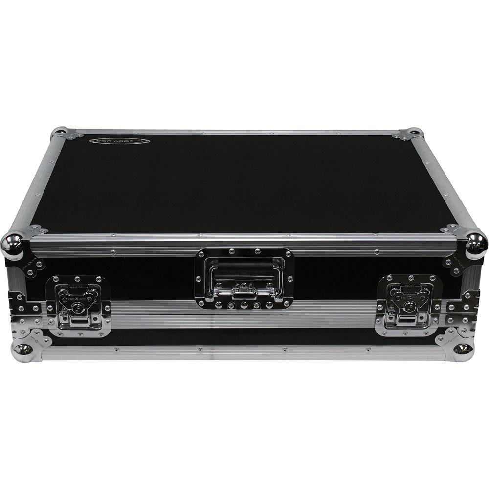 Odyssey Innovative Designs Flight Case with Removable V-Cut Front Access Panels & Glide Style Gear Platform for Denon MC7000 DJ Controller