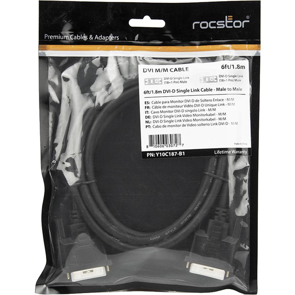Rocstor Rocpro DVI-D Single-Link Male Cable, Rocstor, Rocpro, DVI-D, Single-Link, Male, Cable