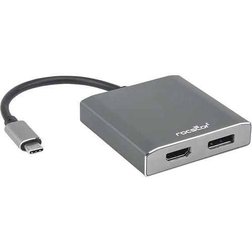 Rocstor USB-C to HDMI Female Displayport Adapter