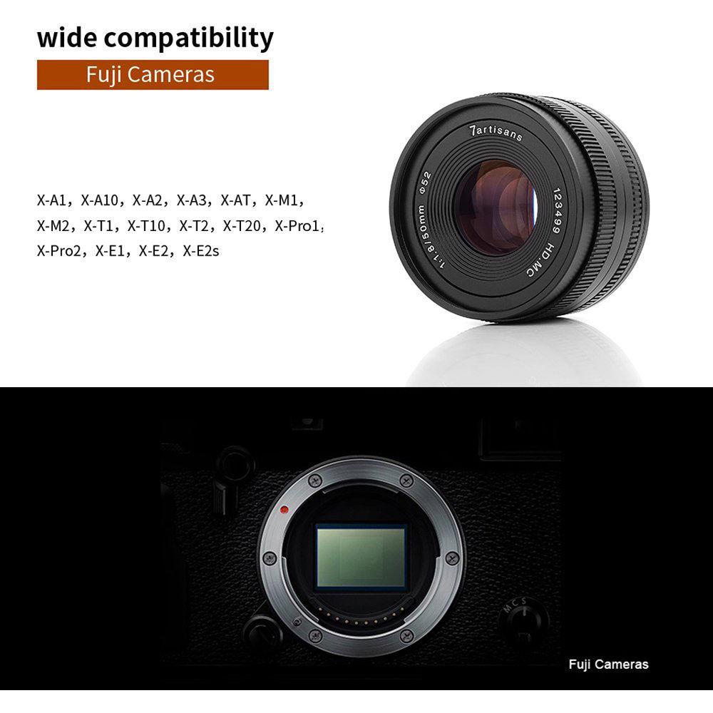 7artisans Photoelectric 50mm f 1.8 Lens for Fujifilm X