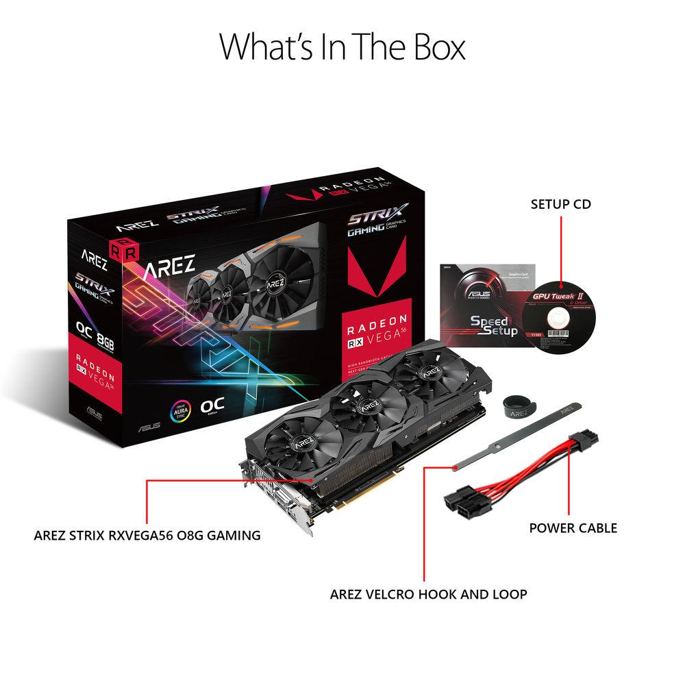 ASUS Arez Strix Radeon RX Vega56 OC Edition Gaming Graphics Card